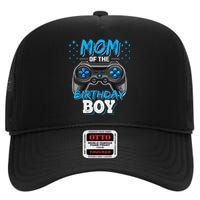 Mom Of The Birthday Boy Matching Video Gamer Birthday Party High Crown Mesh Back Trucker Hat