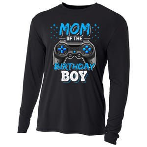 Mom Of The Birthday Boy Matching Video Gamer Birthday Party Cooling Performance Long Sleeve Crew