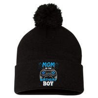 Mom Of The Birthday Boy Matching Video Gamer Birthday Party Pom Pom 12in Knit Beanie