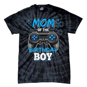 Mom Of The Birthday Boy Matching Video Gamer Birthday Party Tie-Dye T-Shirt