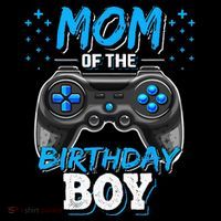 Mom Of The Birthday Boy Matching Video Gamer Birthday Party Womens T-Shirt