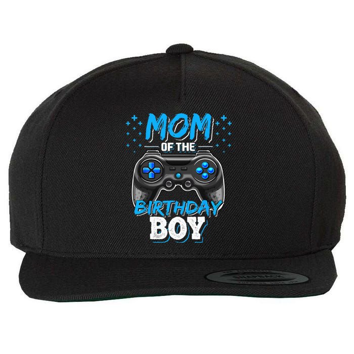 Mom Of The Birthday Boy Matching Video Gamer Birthday Party Wool Snapback Cap