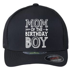 Mom of the Birthday Boy Funny Mother Mama Family Matching Flexfit Unipanel Trucker Cap