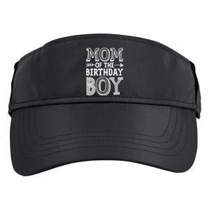 Mom of the Birthday Boy Funny Mother Mama Family Matching Adult Drive Performance Visor