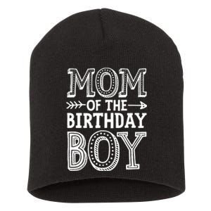 Mom of the Birthday Boy Funny Mother Mama Family Matching Short Acrylic Beanie