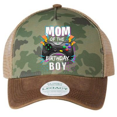 Mom Of The Birthday Boy Matching Video Gamer Birthday Party Legacy Tie Dye Trucker Hat