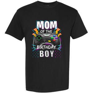 Mom Of The Birthday Boy Matching Video Gamer Birthday Party Garment-Dyed Heavyweight T-Shirt