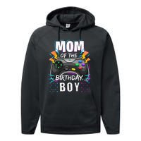 Mom Of The Birthday Boy Matching Video Gamer Birthday Party Performance Fleece Hoodie