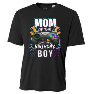 Mom Of The Birthday Boy Matching Video Gamer Birthday Party Cooling Performance Crew T-Shirt