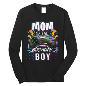 Mom Of The Birthday Boy Matching Video Gamer Birthday Party Long Sleeve Shirt