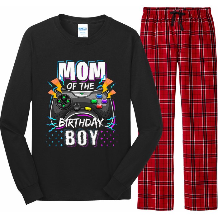 Mom Of The Birthday Boy Matching Video Gamer Birthday Party Long Sleeve Pajama Set