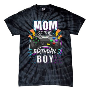 Mom Of The Birthday Boy Matching Video Gamer Birthday Party Tie-Dye T-Shirt