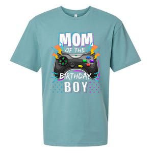 Mom Of The Birthday Boy Matching Video Gamer Birthday Party Sueded Cloud Jersey T-Shirt