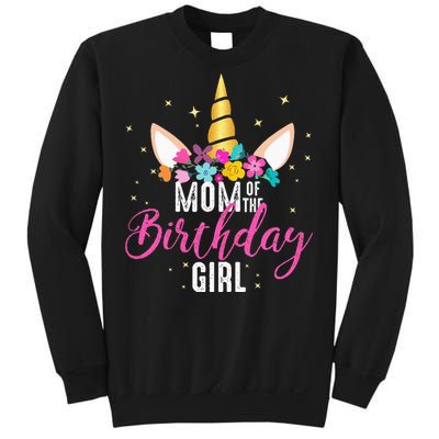 Mom Of The Birthday Girl Mother Gifts Unicorn Birthday Sweatshirt