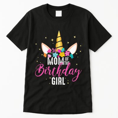 Mom Of The Birthday Girl Mother Gifts Unicorn Birthday Tall T-Shirt