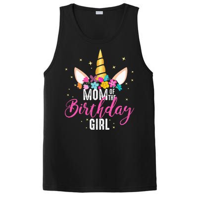 Mom Of The Birthday Girl Mother Gifts Unicorn Birthday PosiCharge Competitor Tank