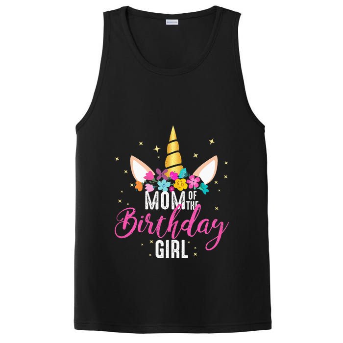 Mom Of The Birthday Girl Mother Gifts Unicorn Birthday PosiCharge Competitor Tank