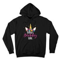 Mom Of The Birthday Girl Mother Gifts Unicorn Birthday Tall Hoodie