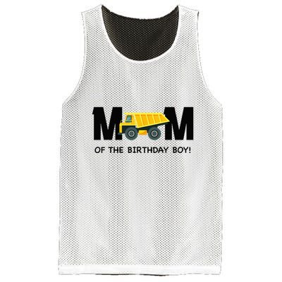 Mom Of The Birthday Boy Construction Truck First Birthday Mesh Reversible Basketball Jersey Tank