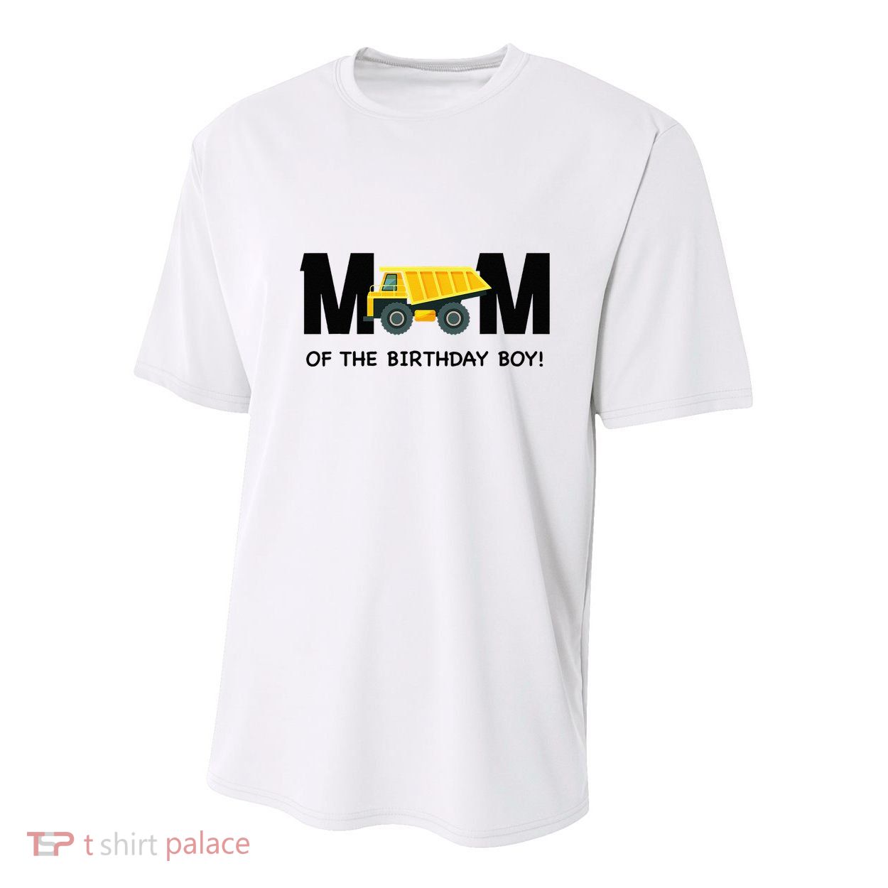 Mom Of The Birthday Boy Construction Truck First Birthday Youth Performance Sprint T-Shirt