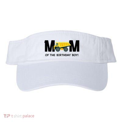 Mom Of The Birthday Boy Construction Truck First Birthday Visor
