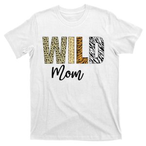 Mom Of The Wild One Zoo Birthday Safari Jungle Animal T-Shirt