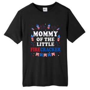 Mommy Of The Little Firecracker 4th Of July Birthday Party Gift Tall Fusion ChromaSoft Performance T-Shirt