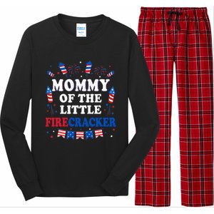 Mommy Of The Little Firecracker 4th Of July Birthday Party Gift Long Sleeve Pajama Set