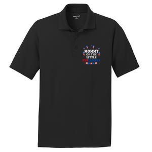 Mommy Of The Little Firecracker 4th Of July Birthday Party Gift PosiCharge RacerMesh Polo