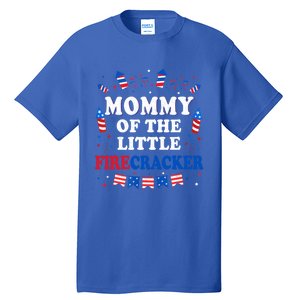 Mommy Of The Little Firecracker 4th Of July Birthday Party Gift Tall T-Shirt