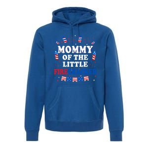 Mommy Of The Little Firecracker 4th Of July Birthday Party Gift Premium Hoodie