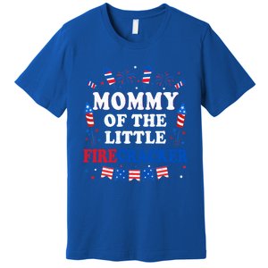 Mommy Of The Little Firecracker 4th Of July Birthday Party Gift Premium T-Shirt