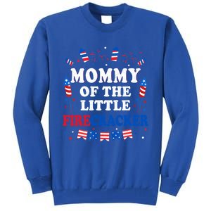 Mommy Of The Little Firecracker 4th Of July Birthday Party Gift Tall Sweatshirt