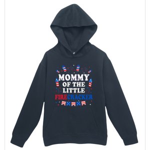 Mommy Of The Little Firecracker 4th Of July Birthday Party Gift Urban Pullover Hoodie