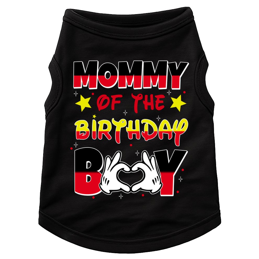 Mommy Of The Birthday Boy Cute Mom Gift Doggie Tank