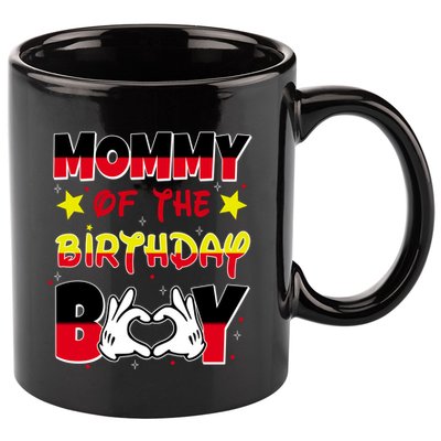 Mommy Of The Birthday Boy Cute Mom Gift 11oz C Handle Ceramic Mug