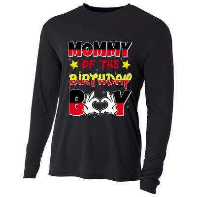 Mommy Of The Birthday Boy Cute Mom Gift Cooling Performance Long Sleeve Crew