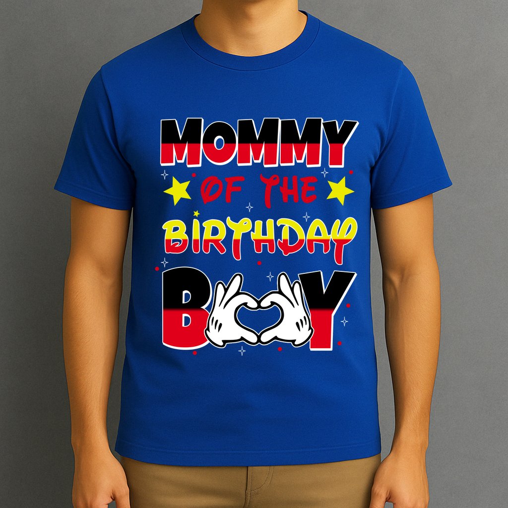 Mommy Of The Birthday Boy Cute Mom Gift T-Shirt
