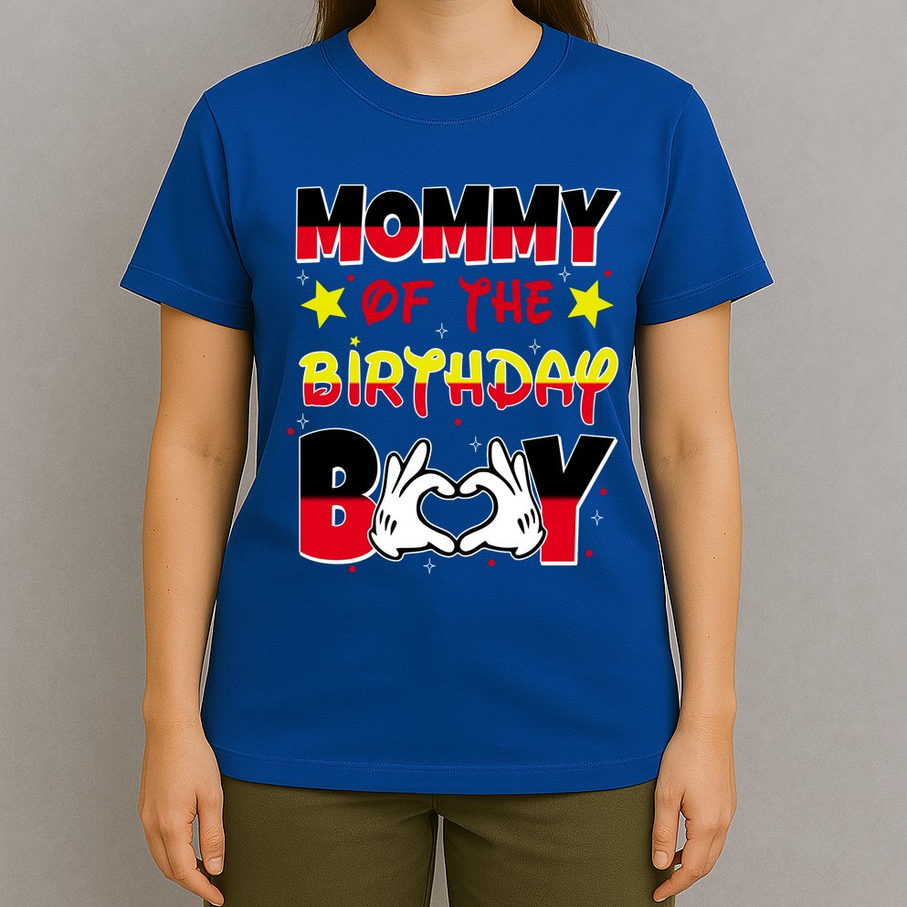 Mommy Of The Birthday Boy Cute Mom Gift T-Shirt
