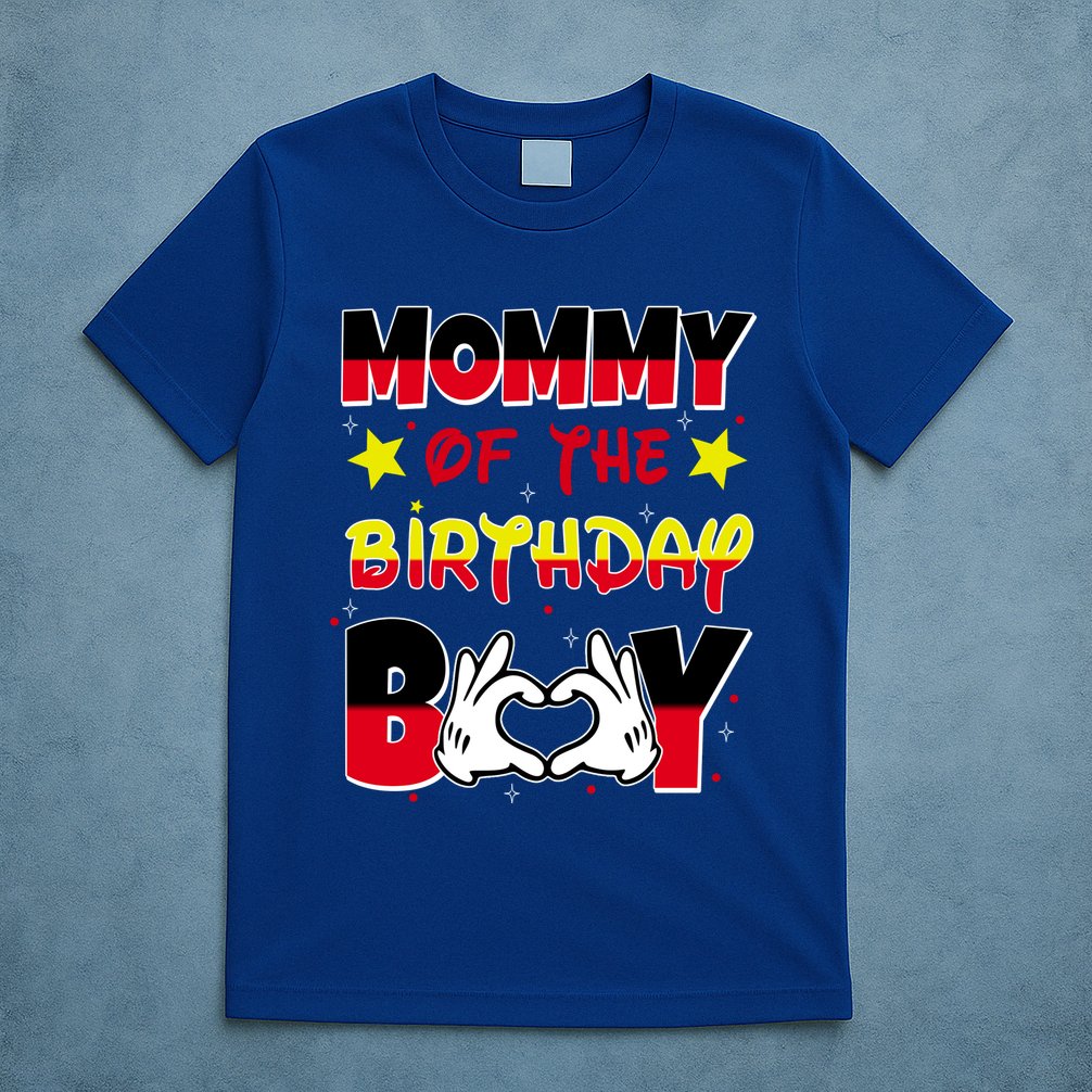 Mommy Of The Birthday Boy Cute Mom Gift T-Shirt