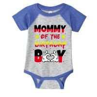 Mommy Of The Birthday Boy Cute Mom Gift Infant Baby Jersey Bodysuit