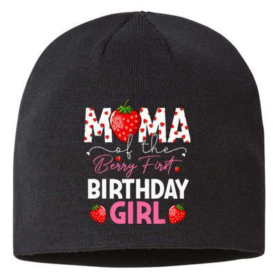 Mama Of The Berry First Birthday Gifts Girl Sweet Strawberry Sustainable Beanie