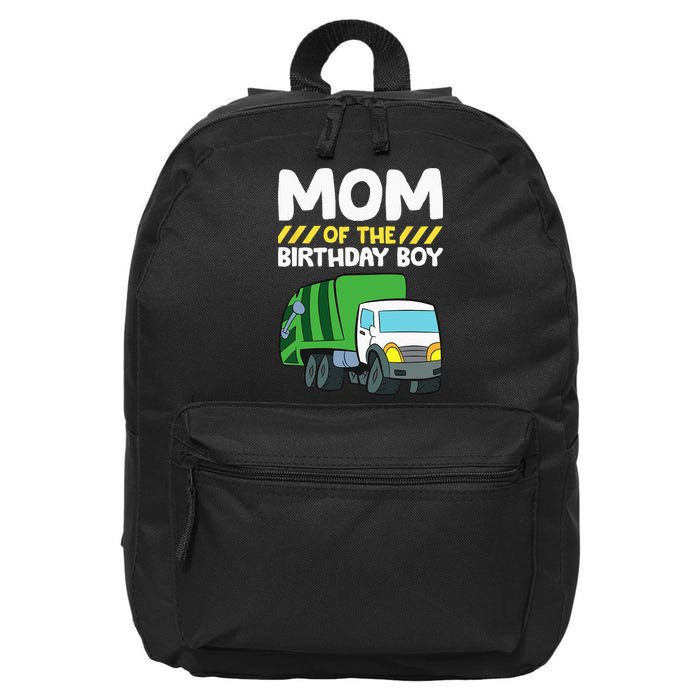 Mom Of The Birthday Boy Garbage Truck Birthday Party 16 in Basic Backpack