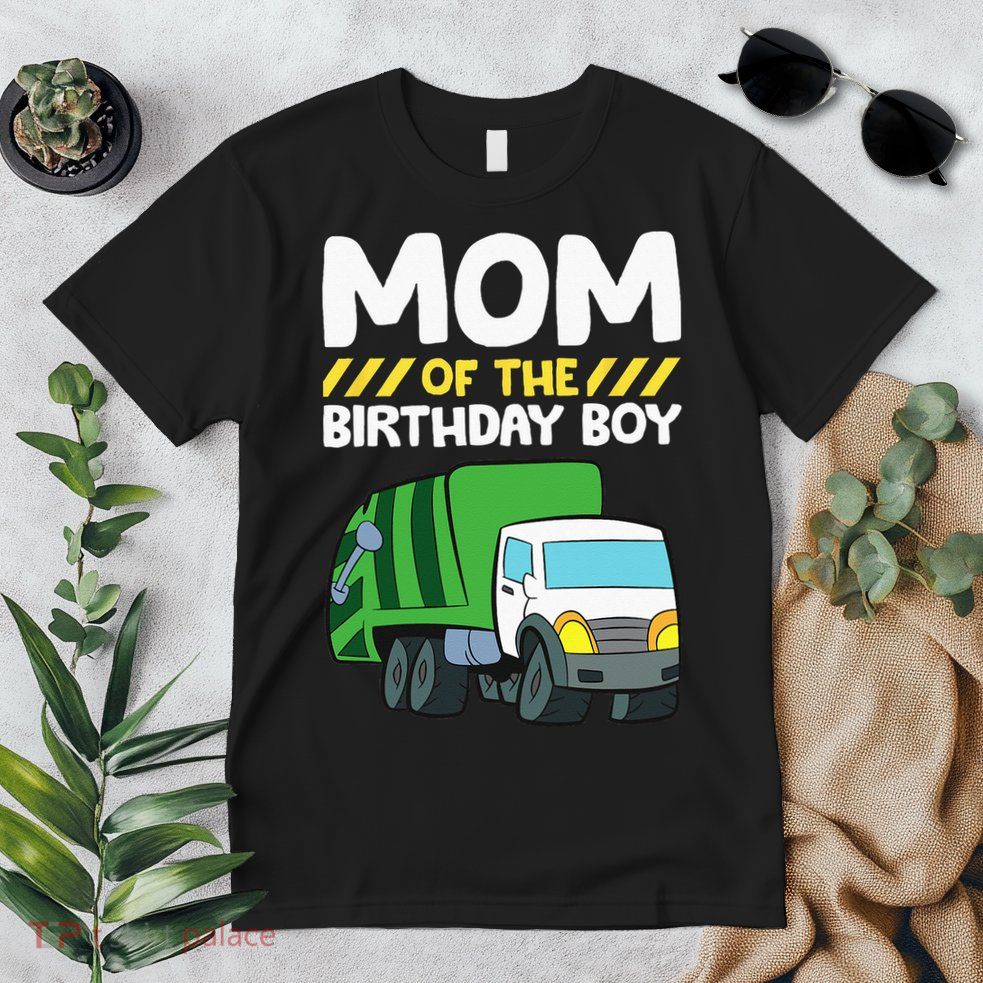 Mom Of The Birthday Boy Garbage Truck Birthday Party Premium T-Shirt