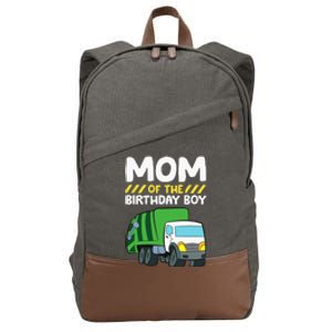 Mom Of The Birthday Boy Garbage Truck Birthday Party Cotton Canvas Backpack