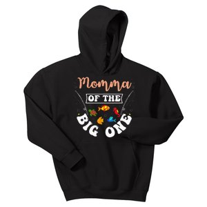 Momma Of The Big One Fishing Birthday Party Bday Celebration Kids Hoodie