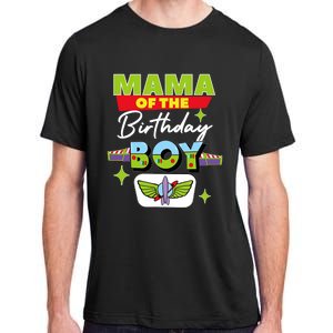 Mama Of The Birthday Boy Toy Funny Story Family Adult ChromaSoft Performance T-Shirt