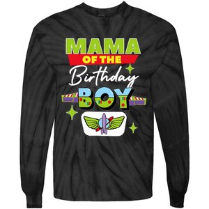 Mama Of The Birthday Boy Toy Funny Story Family Tie-Dye Long Sleeve Shirt