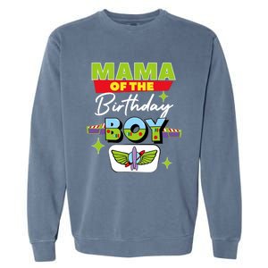 Mama Of The Birthday Boy Toy Funny Story Family Garment-Dyed Sweatshirt