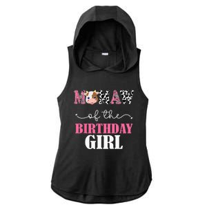 Mamaw Of The Birthday For Girl Cow Farm 1st Birthday Cow Ladies PosiCharge Tri-Blend Wicking Draft Hoodie Tank